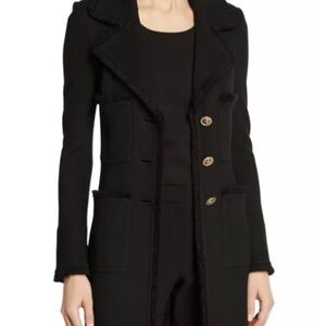 2-St. John women Black caviar collection duster new without tags $ 1,895